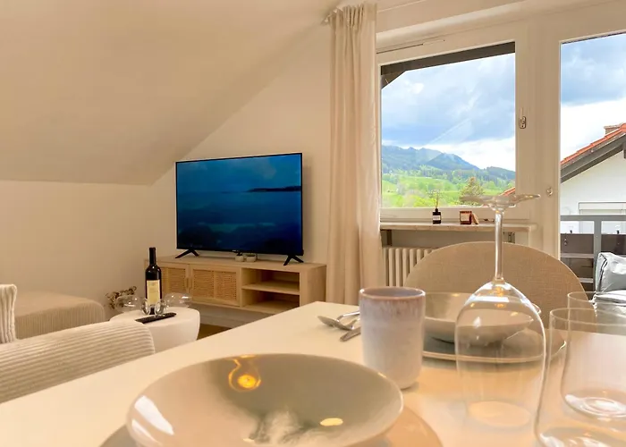 Butler Alpspitz Küche Parken Balkon Apartamento Nesselwang